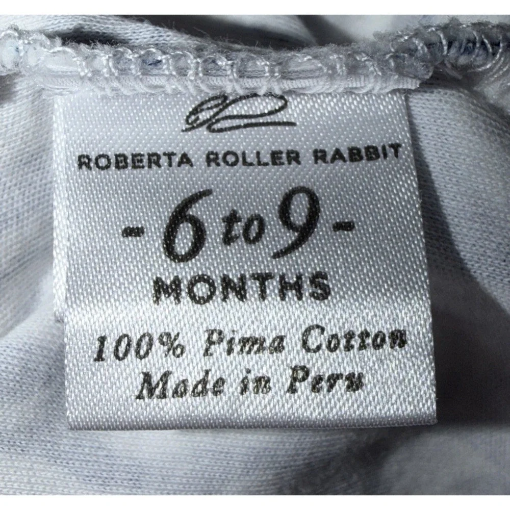 Roller Rabbit 100% Pima Cotton 6-9 Months Long Sleeve Roberto Elephant Pajamas